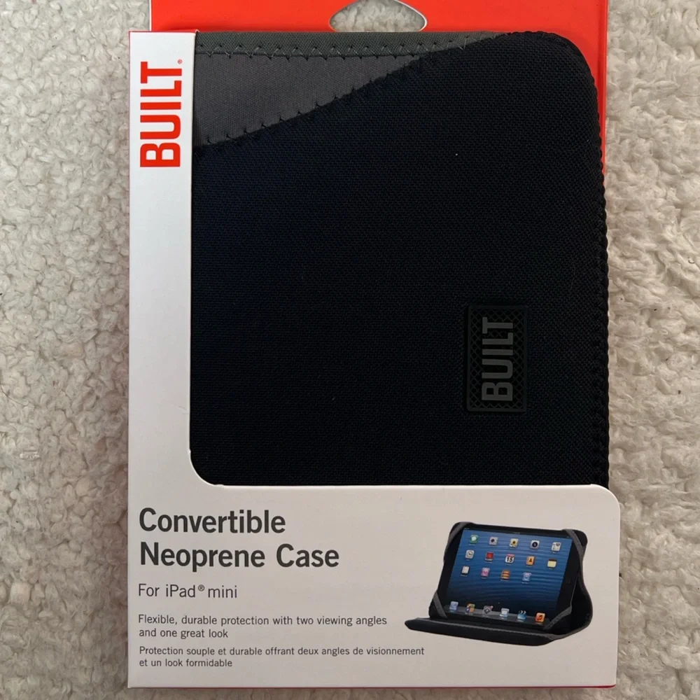 Black Convertible Neoprene Case for iPad Mini